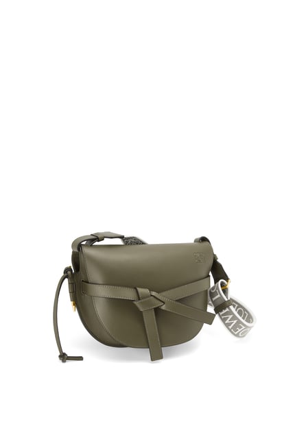 LOEWE Small Gate bag in soft calfskin and jacquard 秋綠色 plp_rd