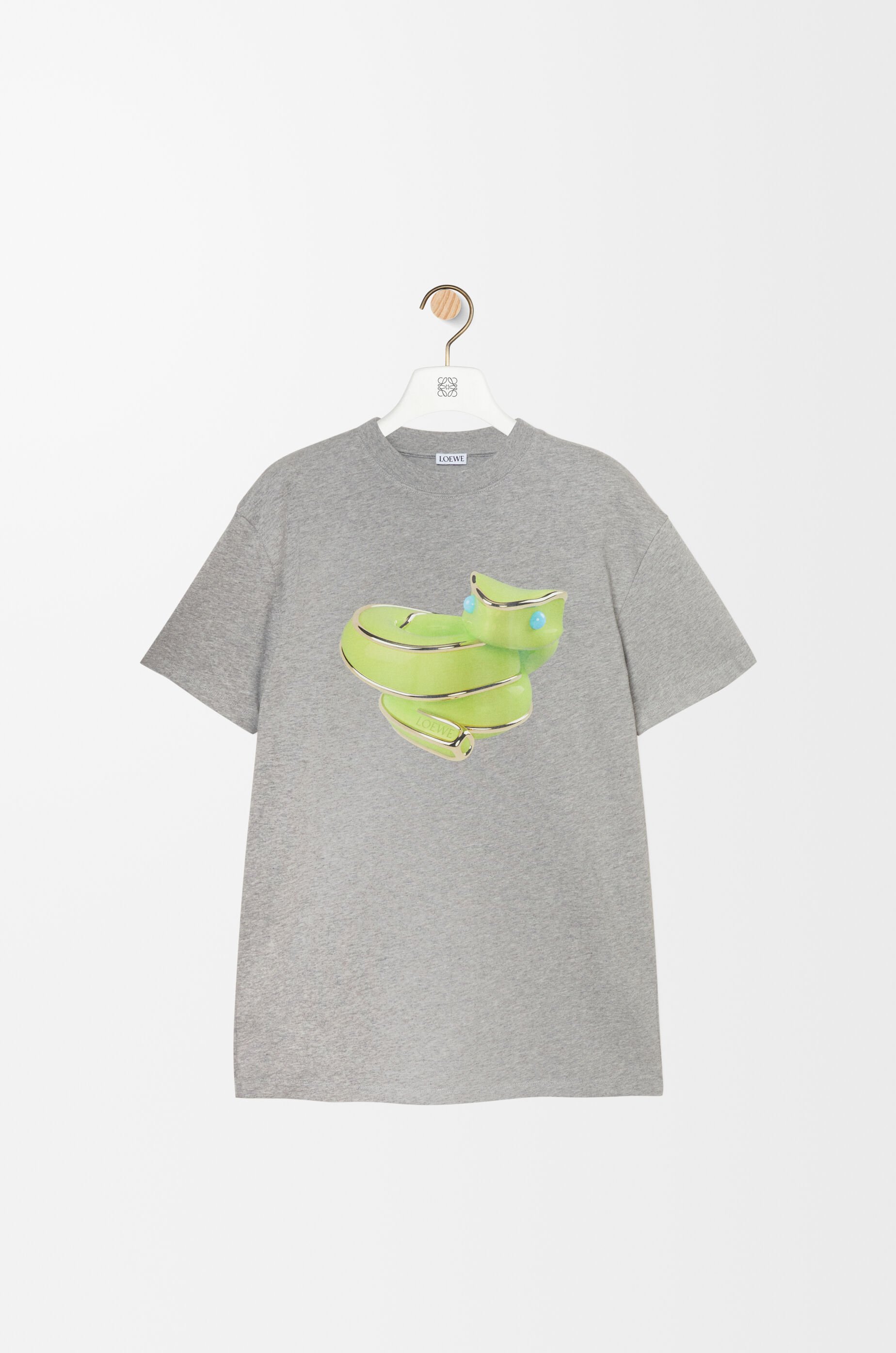 新版 T-shirt fit Relaxed in LOEWE - Melange Grey cotton Tシャツ+カットソー(半袖+袖なし)