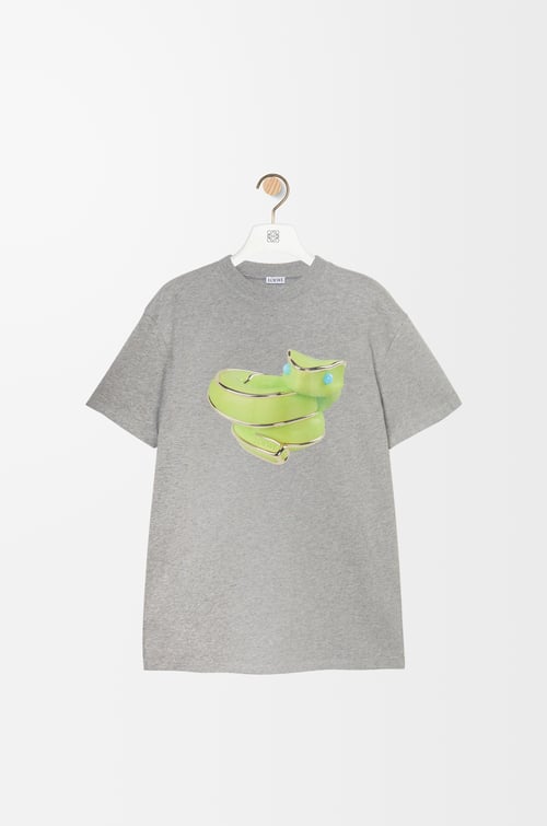 LOEWE Camiseta de corte holgado en algodón Gris Jaspeado