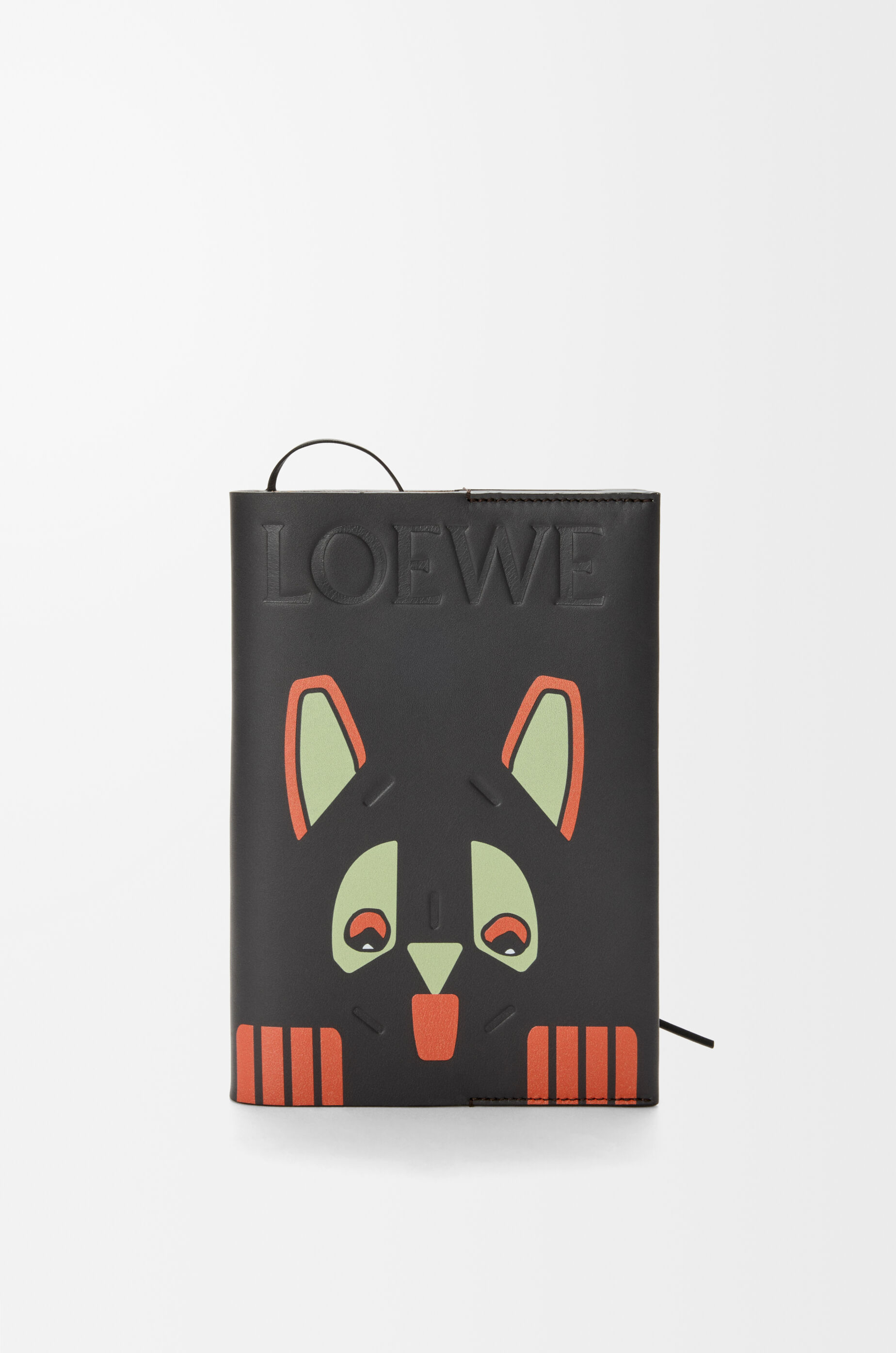 Futurist Cat notebook in calfskin Black - LOEWE