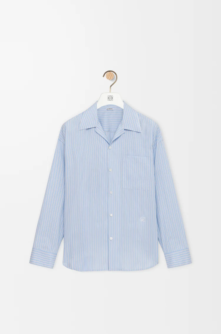 LOEWE Shirt in cotton White/Navy