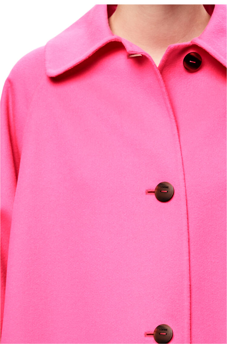 LOEWE Abrigo de lana y cashmere de color neón Rosa Fluo pdp_rd