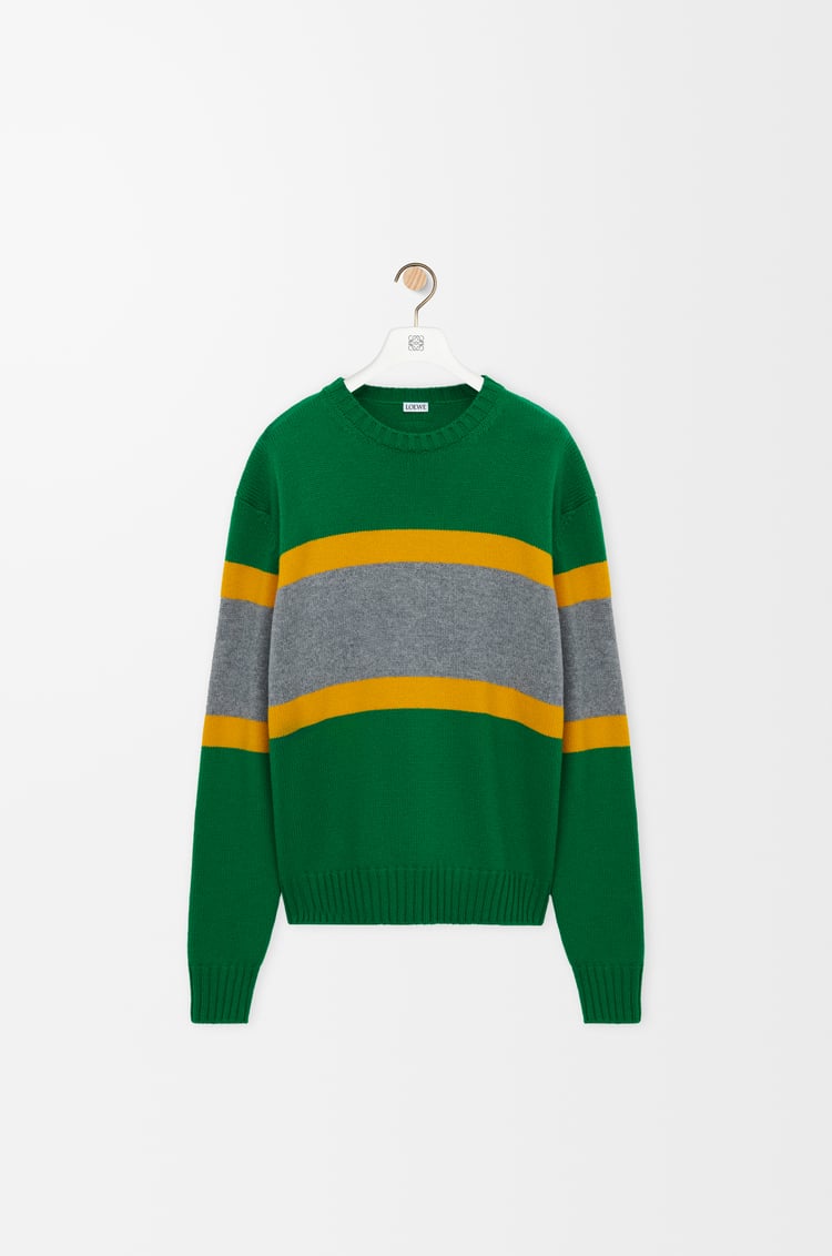 LOEWE Pull en laine Green/Grey