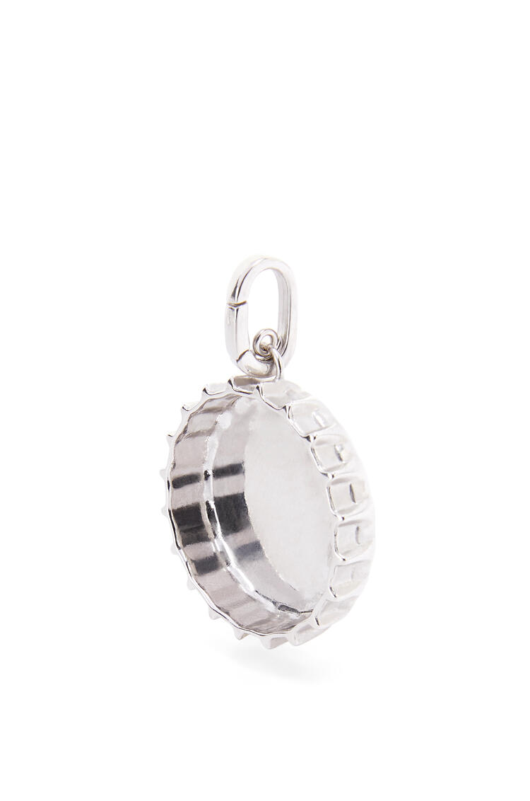 LOEWE LOEWE bottle cap pendant in sterling silver and enamel Silver