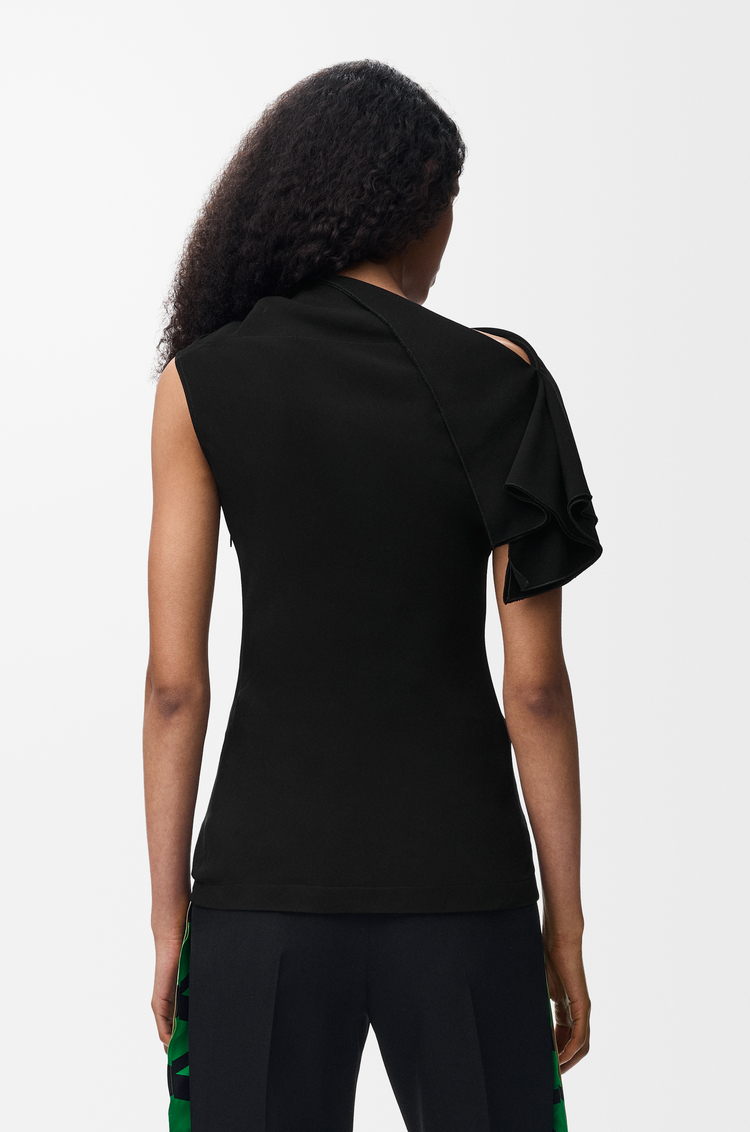 LOEWE Top in viscosa stretch Nero