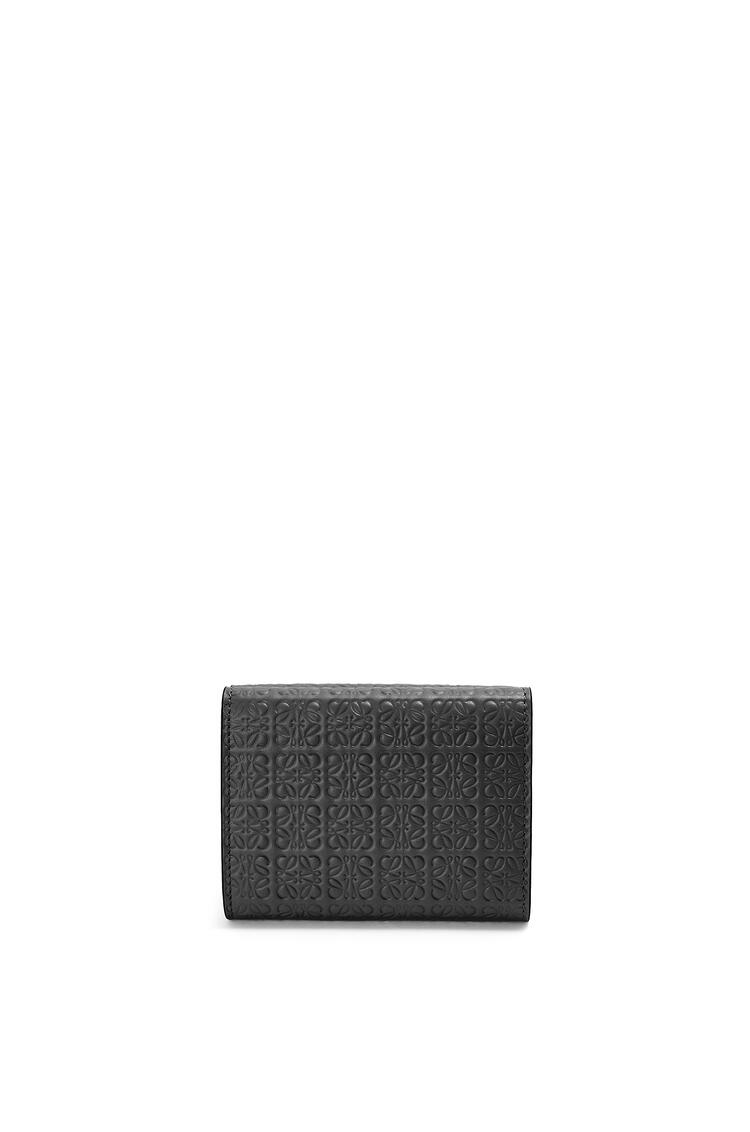 LOEWE Repeat trifold wallet in embossed silk calfskin Black