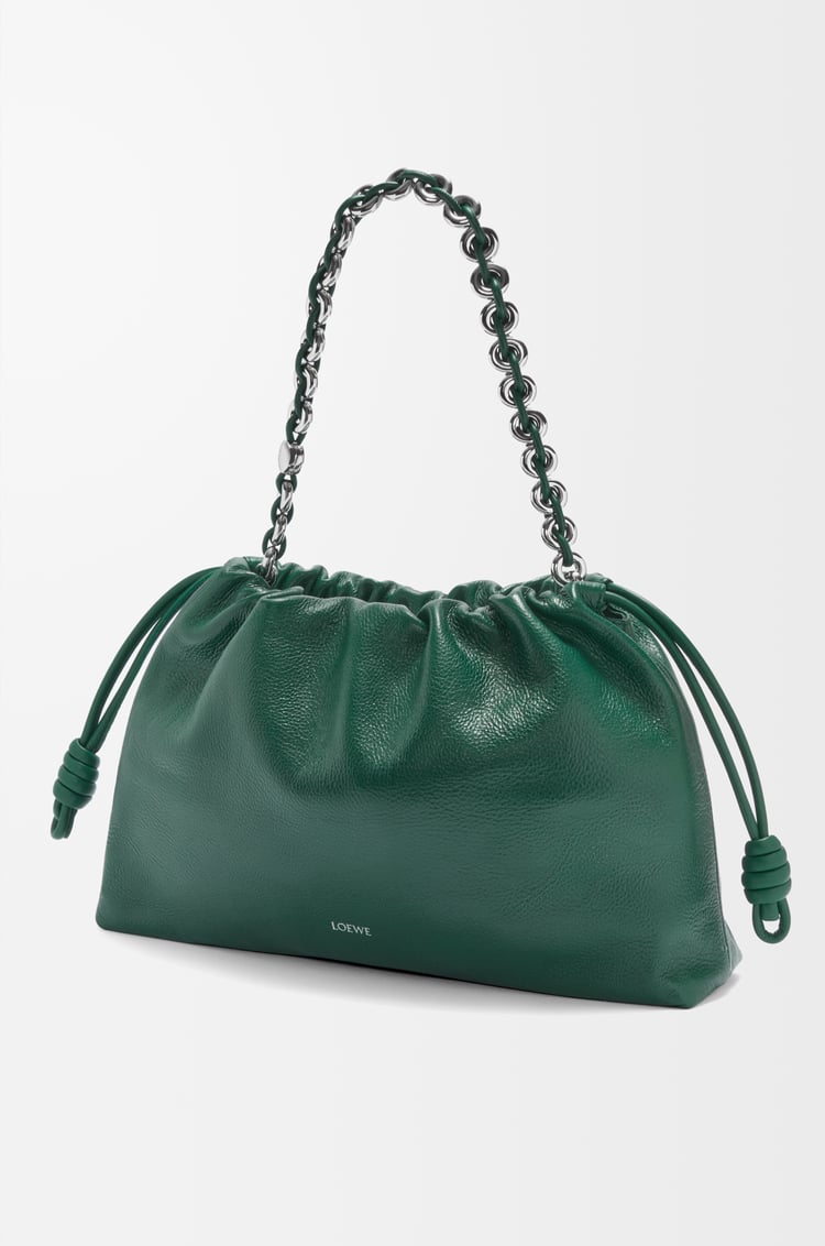 LOEWE 大型鹿皮 Flamenco Purse 包款 常青色