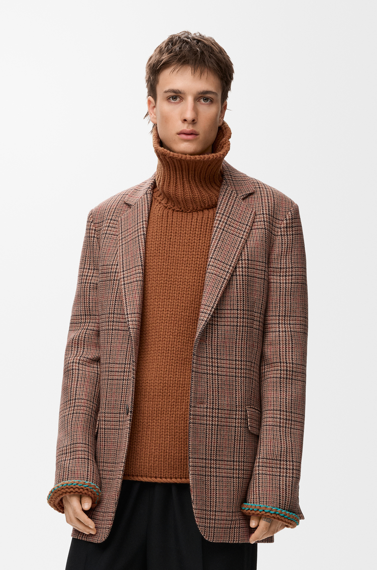 LOEWE Jacket in wool Beige/Multicolor
