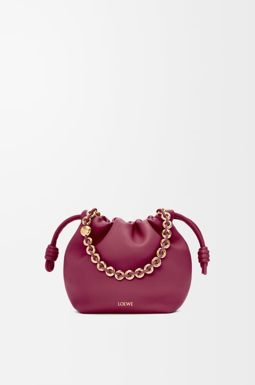 LOEWE フラメンコパース ミニ（メローナパラム） クリムゾン