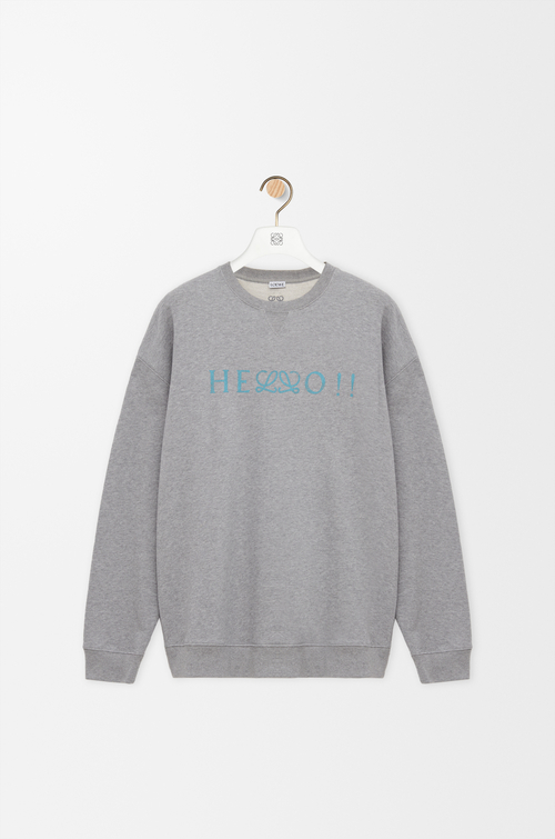 LOEWE Sweatshirt in cotton Grey Melange