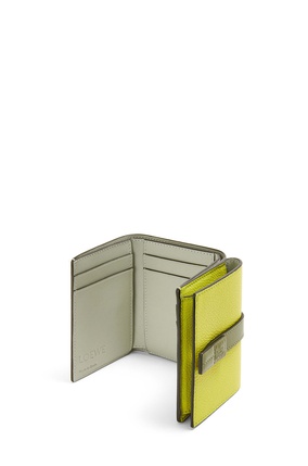 LOEWE Trifold wallet in soft grained calfskin Lime Yellow/Avocado Green