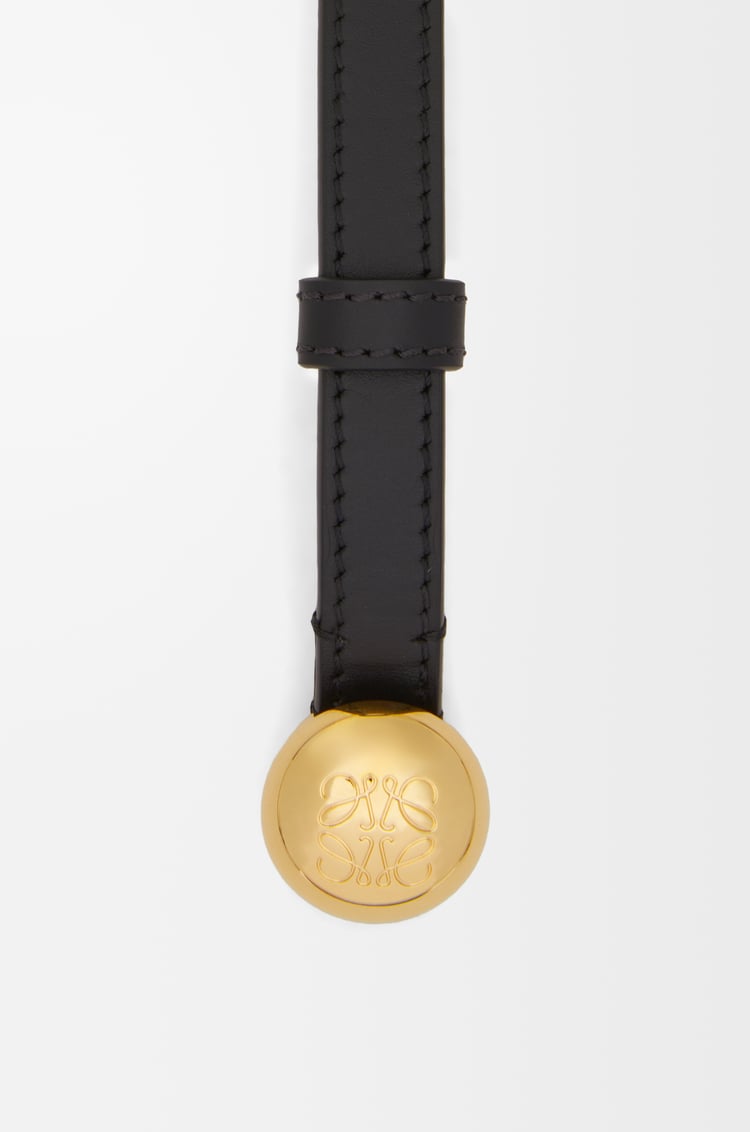 LOEWE ぺブル ベルト（スムースカーフ） ブラック/ゴールド