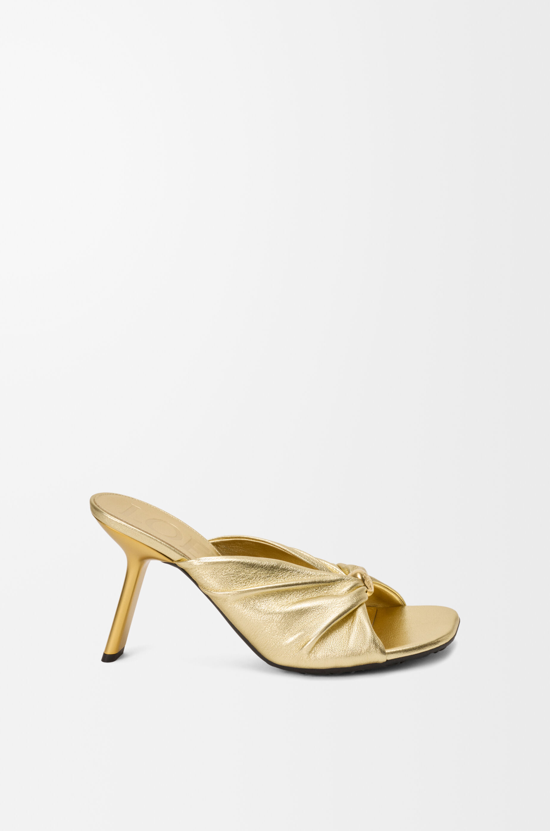 Pebble Soft slide in laminated lambskin Gold - LOEWE USA Official