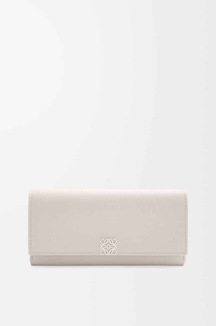 LOEWE Cartera continental Anagram en piel de ternera Gris Claro