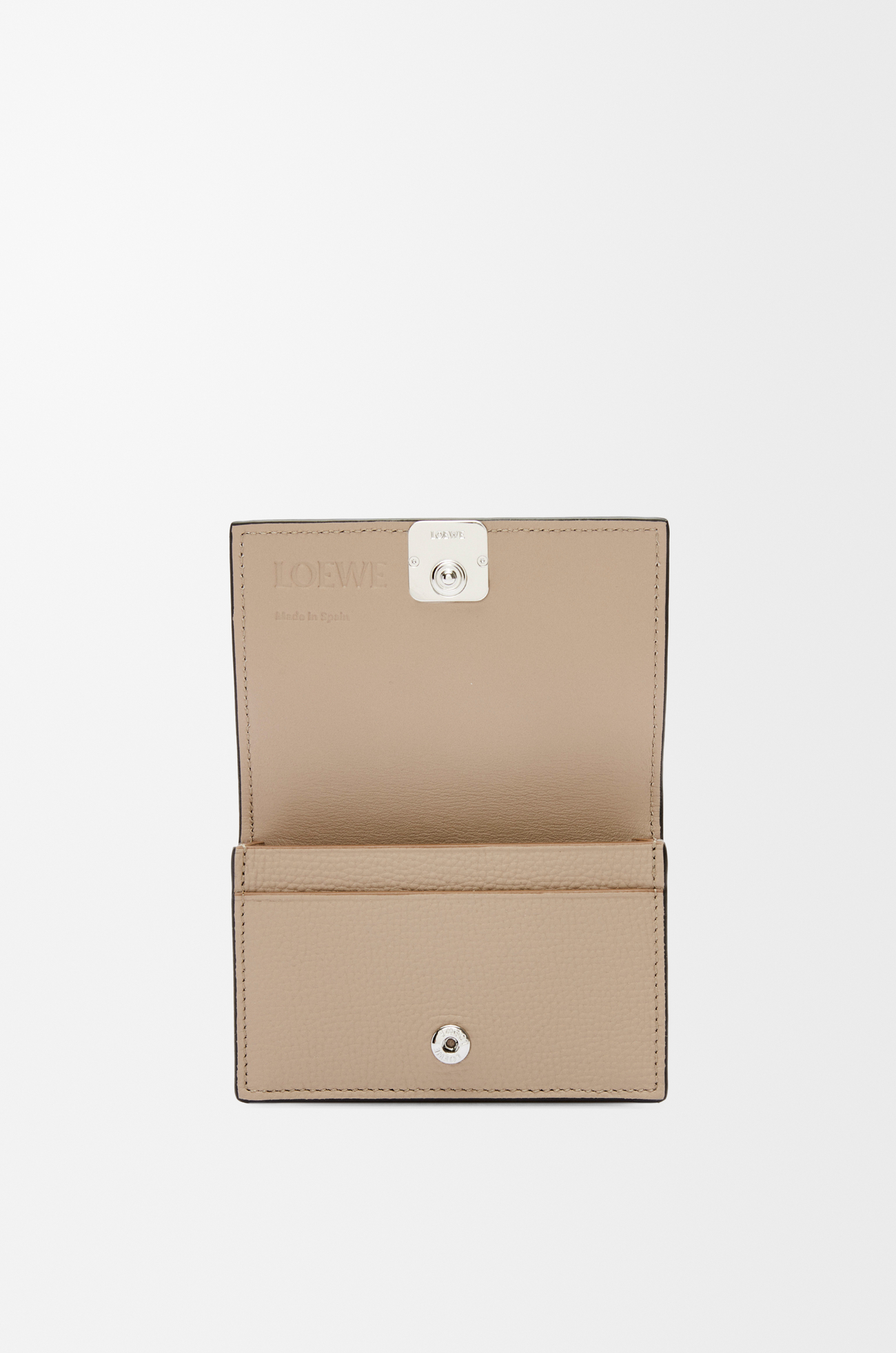 LOEWE Tarjetero Anagram en piel de ternera Arena