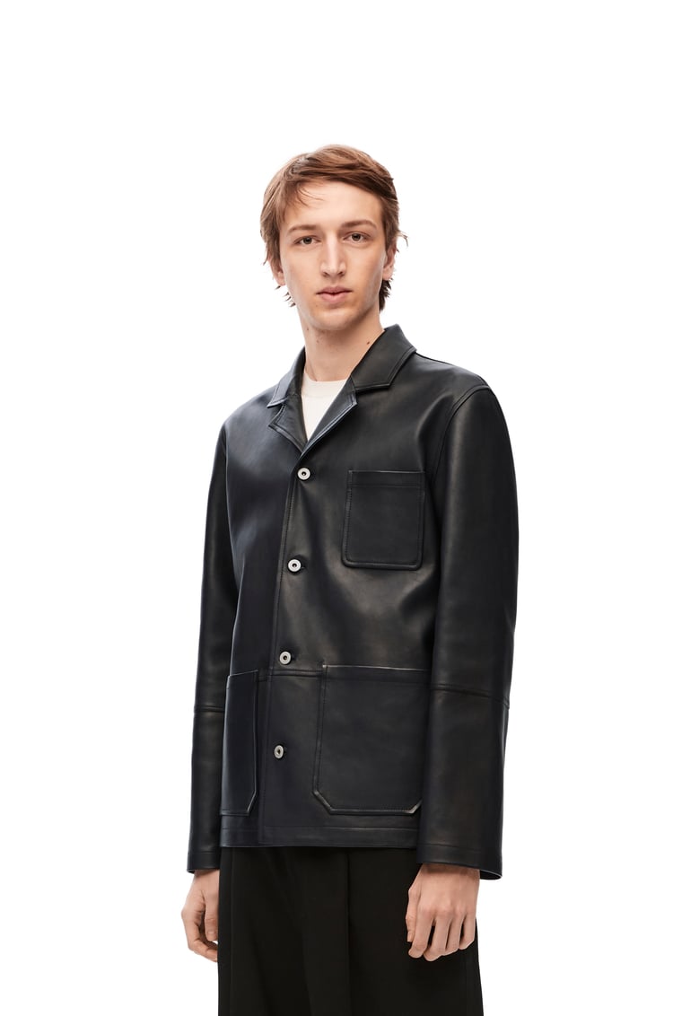 LOEWE Workwear jacket in nappa lambskin Dark Navy