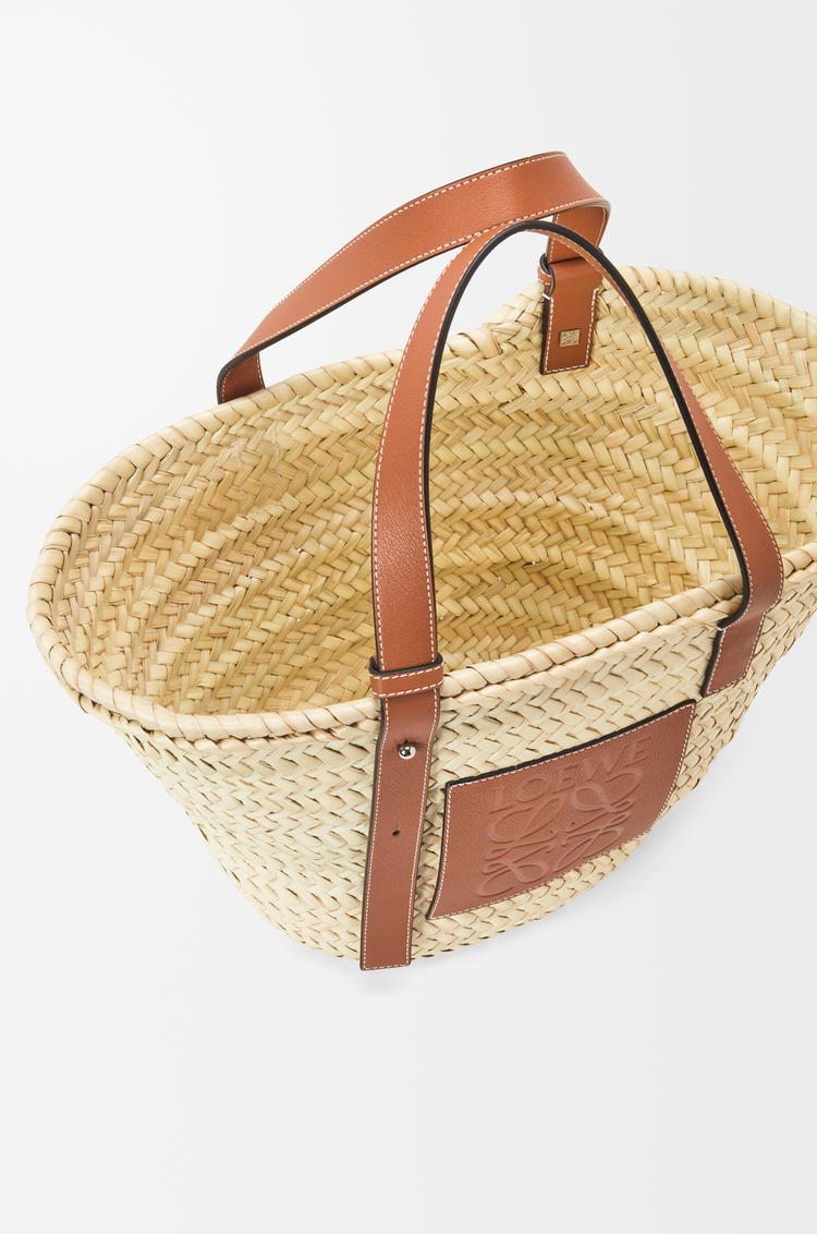 LOEWE 바스켓 백 - 팜 리프 & 카프스킨 내추럴/탠