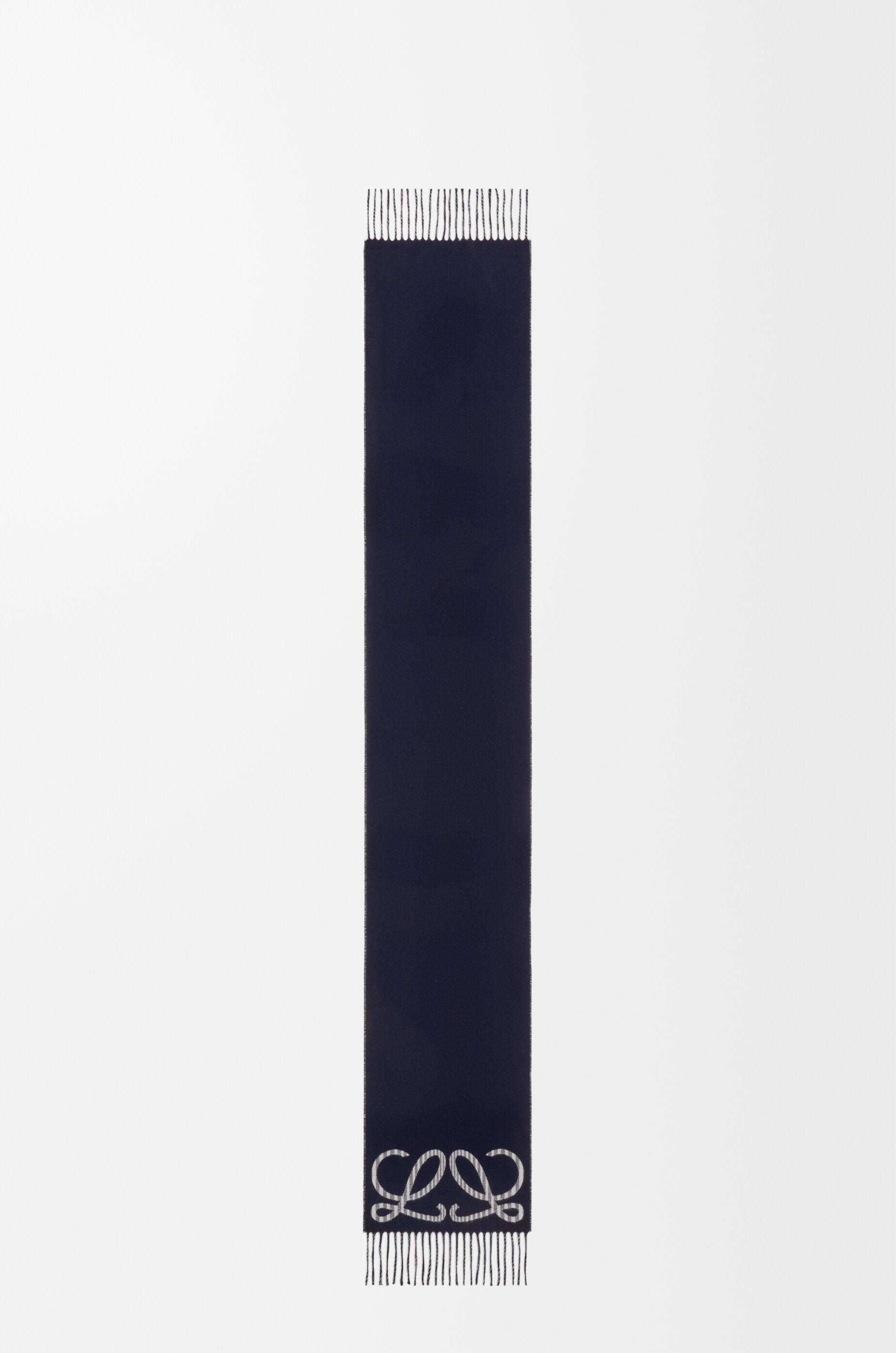 Scarf in silk and cashmere Blue - LOEWE APAC official website