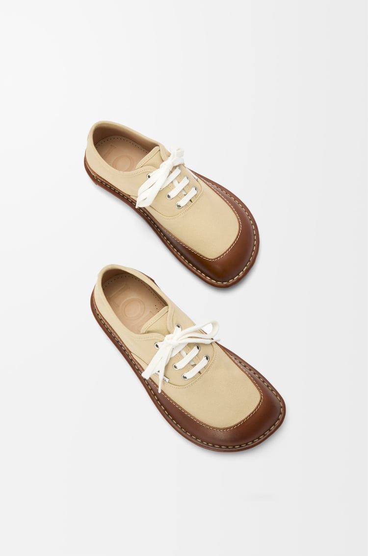 LOEWE ベイ レースアップ（キャンバス&ベジタブルタンニンカーフ） ベージュ/ブラウン