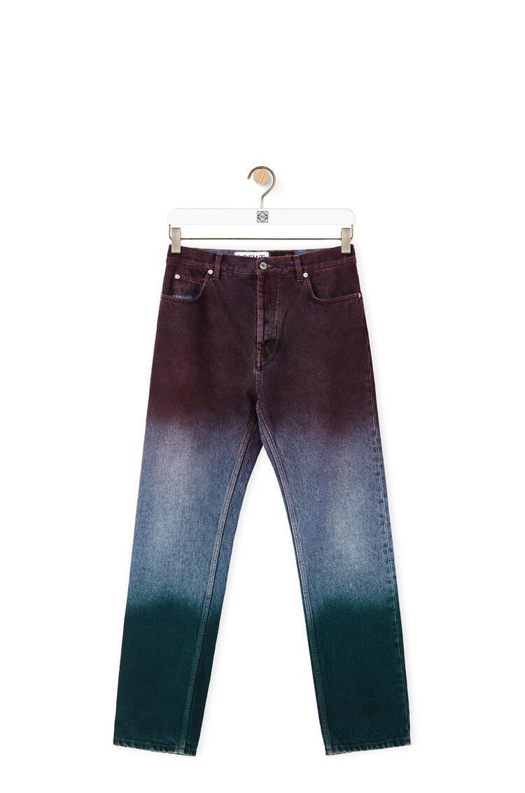 LOEWE Tricolour trousers in denim Red/Blue/Green pdp_rd