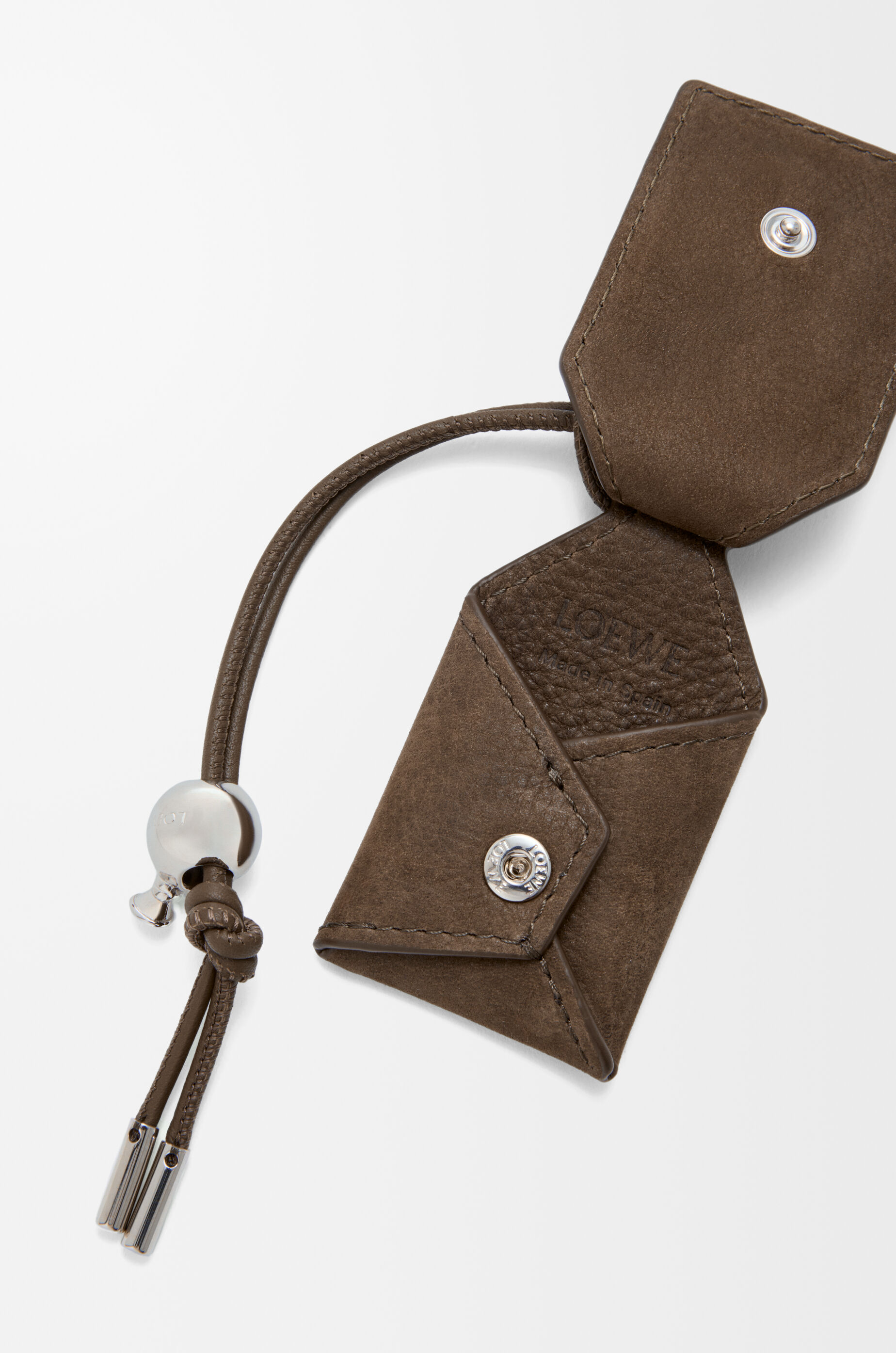 Small Featherlight Puzzle bag in grained nubuck Brown - LOEWE USA