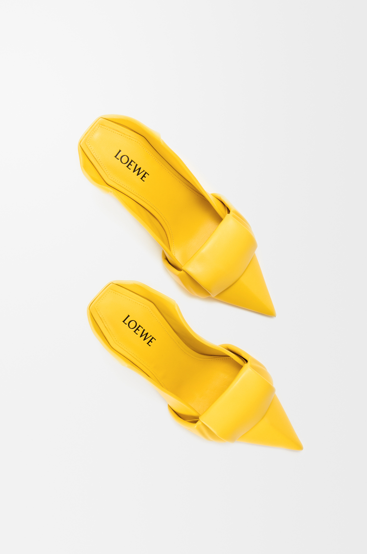 LOEWE Origami flap back pump in lambskin Yellow Sunshine