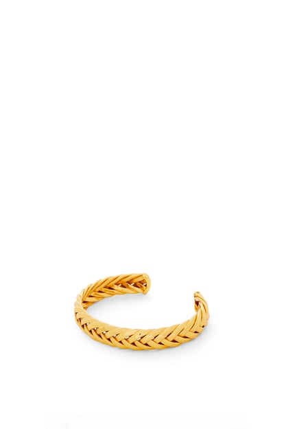 LOEWE Thin braided cuff in sterling silver Gold