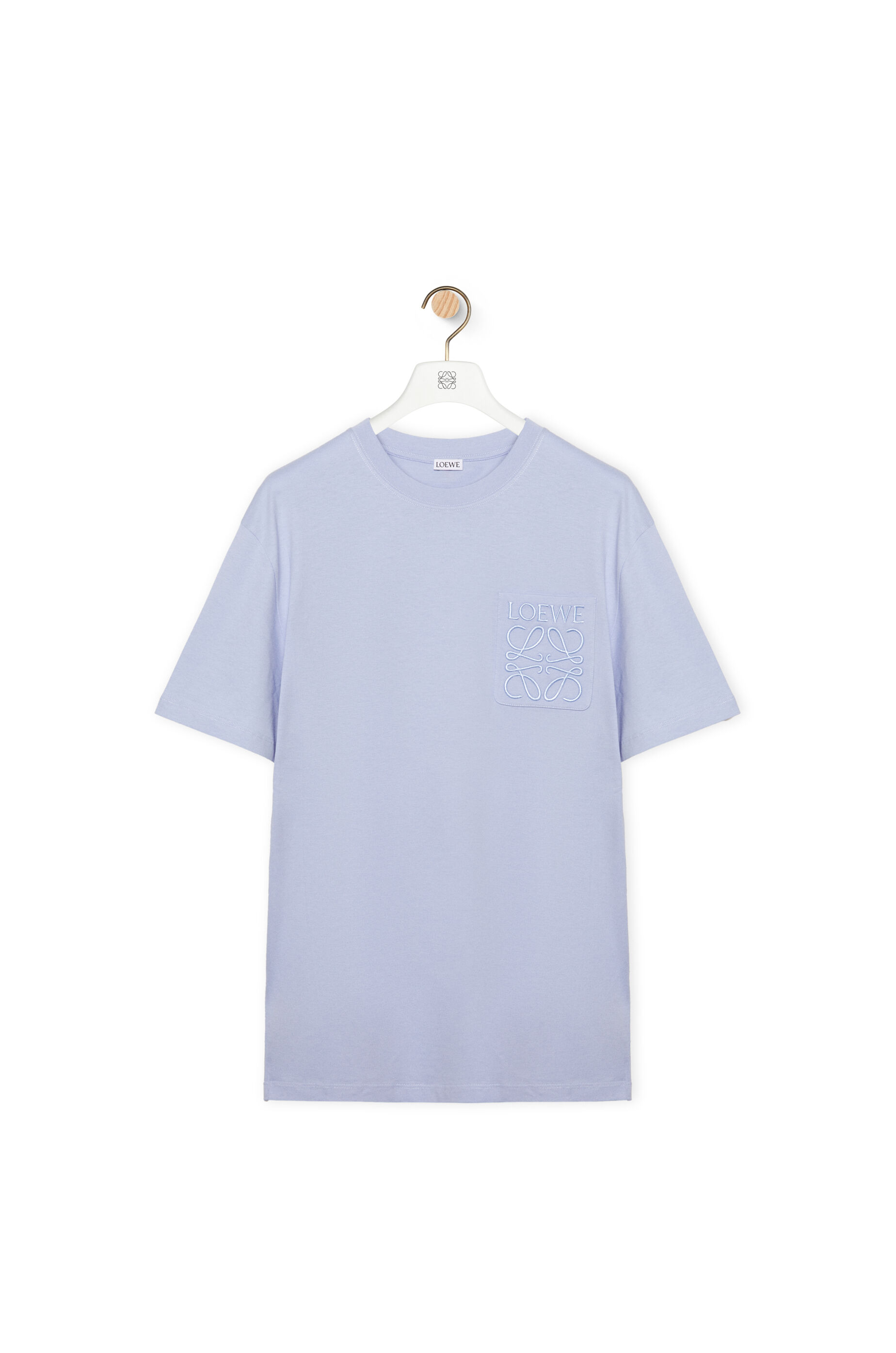 Loewe Relaxed Fit T Shirt in Cotton for Man M Light Blue Cotton