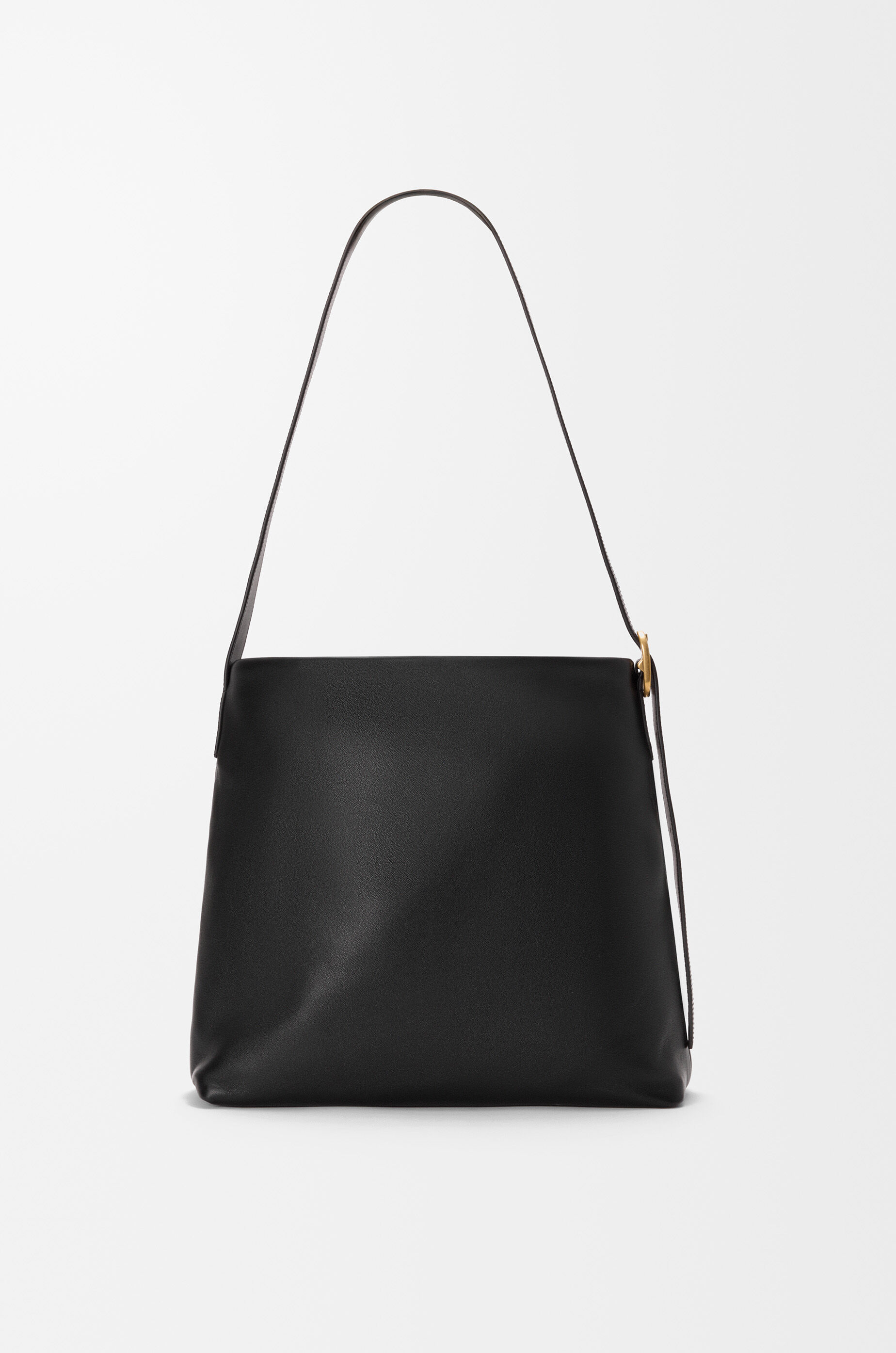 Draped tote in mellow nappa lambskin Black - LOEWE USA Official