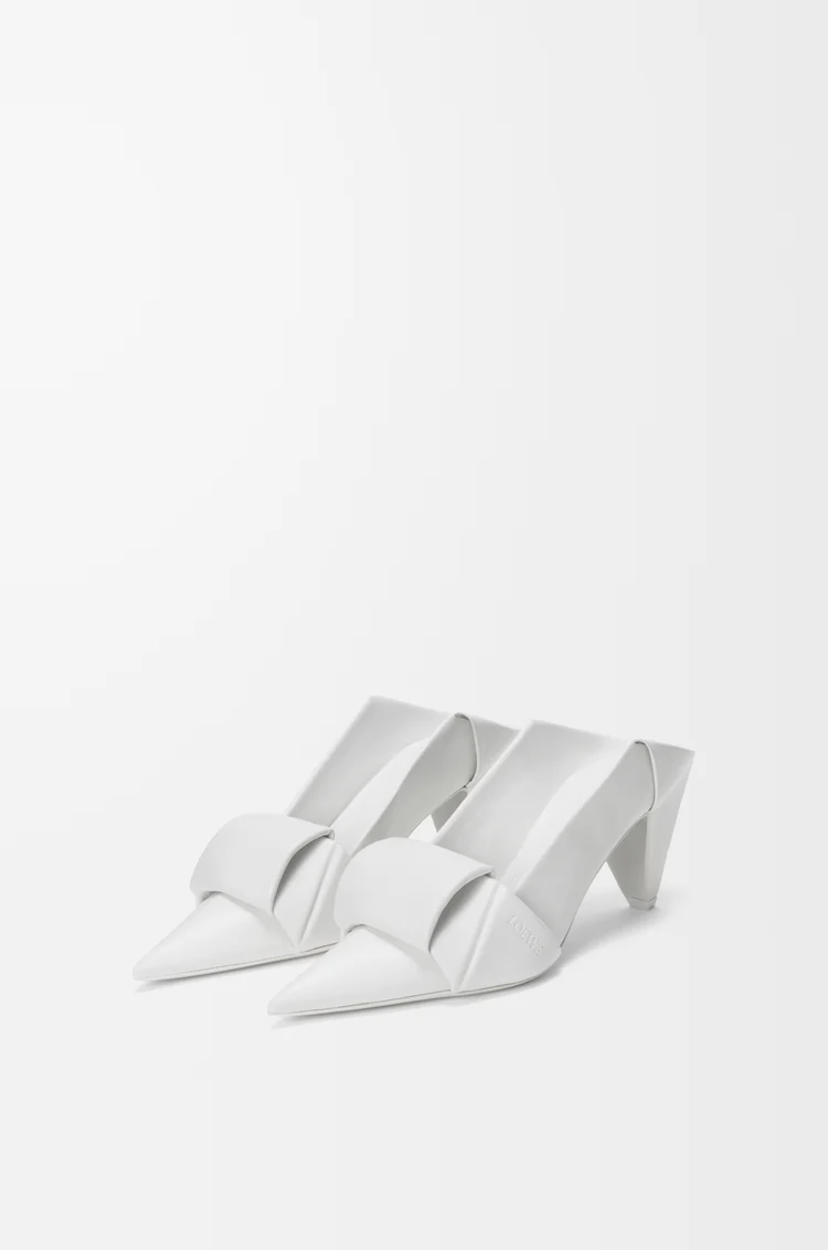 LOEWE Origami flap back pump in lambskin Optic White