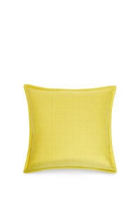 LOEWE Anagram cushion in wool Navy/Yellow