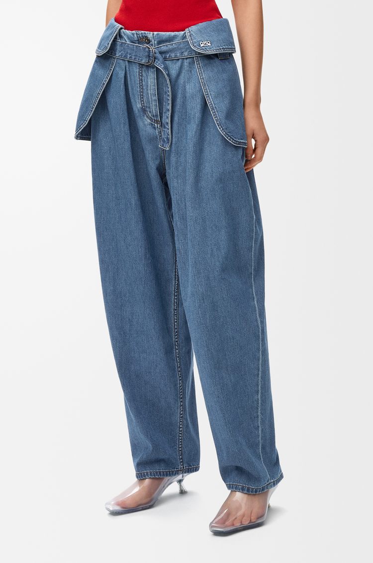 LOEWE Cargo jeans in denim Light Blue