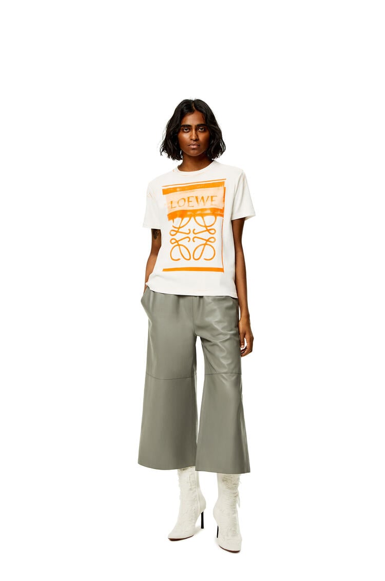 LOEWE LOEWE Anagram print T-shirt in cotton White/Orange pdp_rd