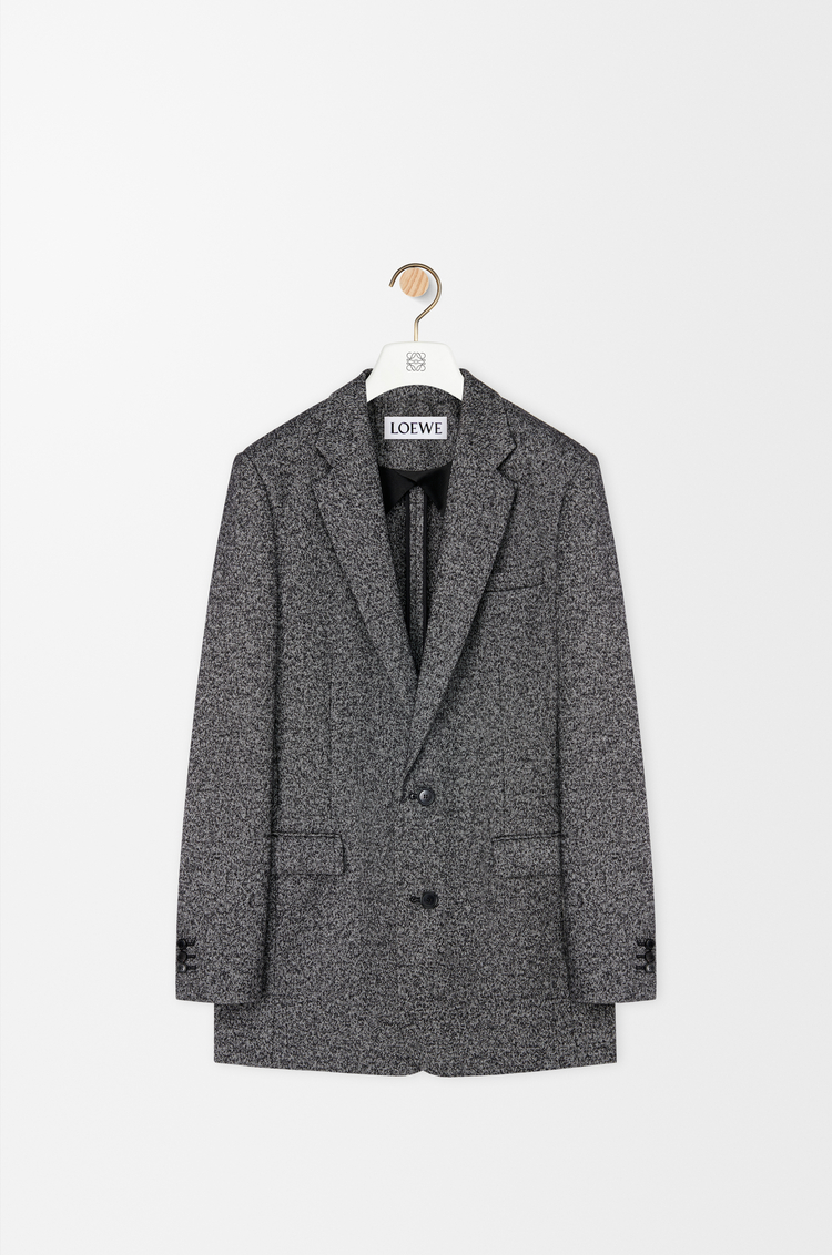 LOEWE Jacket in wool blend Black/White