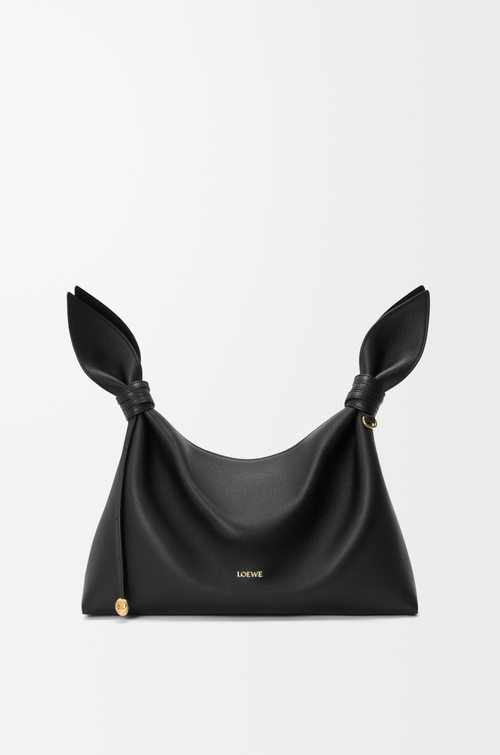 LOEWE Bolso Scarf mediano en piel de ternera lisa Negro