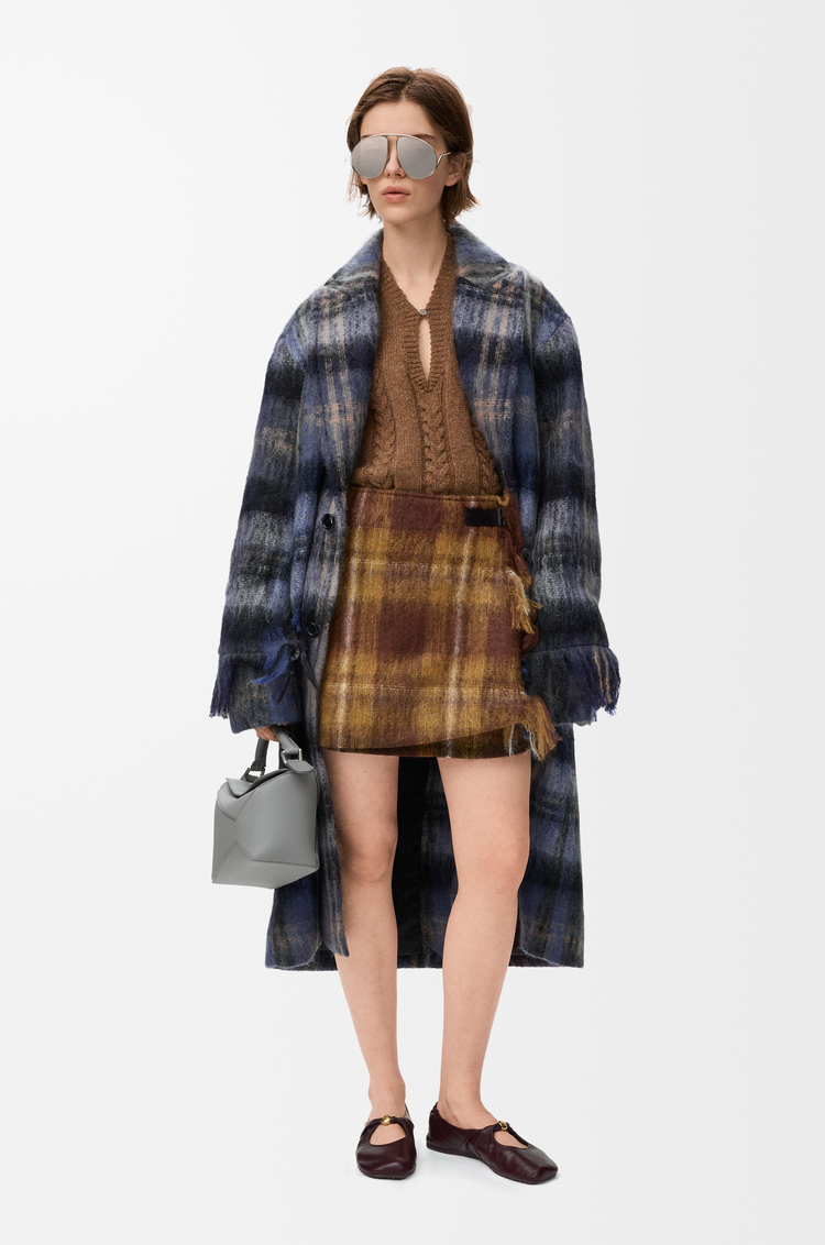 LOEWE Skirt in mohair and wool blend Yellow/Multicolor