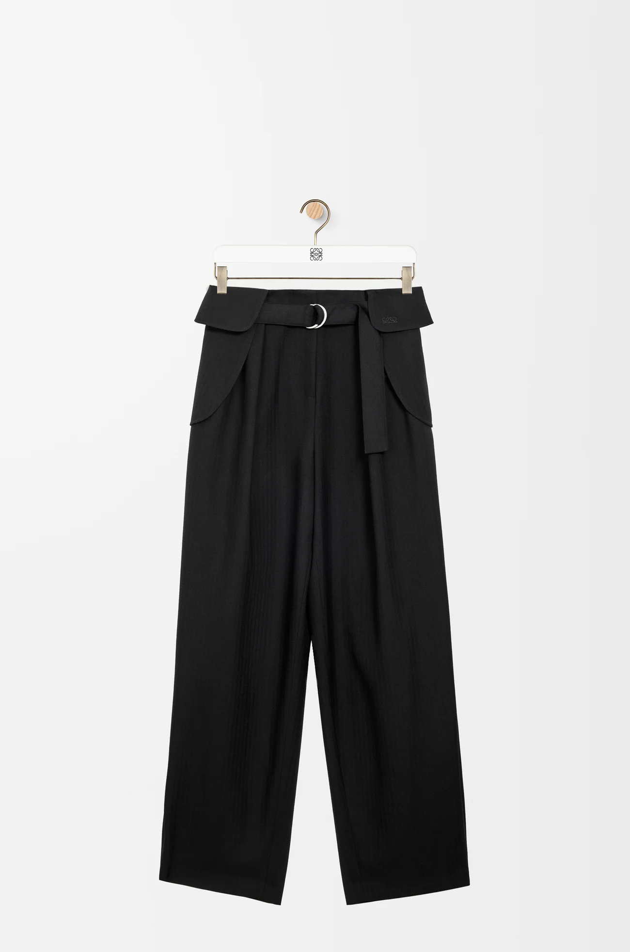 LOEWE 카고 트라우저 - 울 블랙