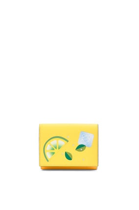 LOEWE Cocktail trifold wallet in classic calfskin Lemon/Tan