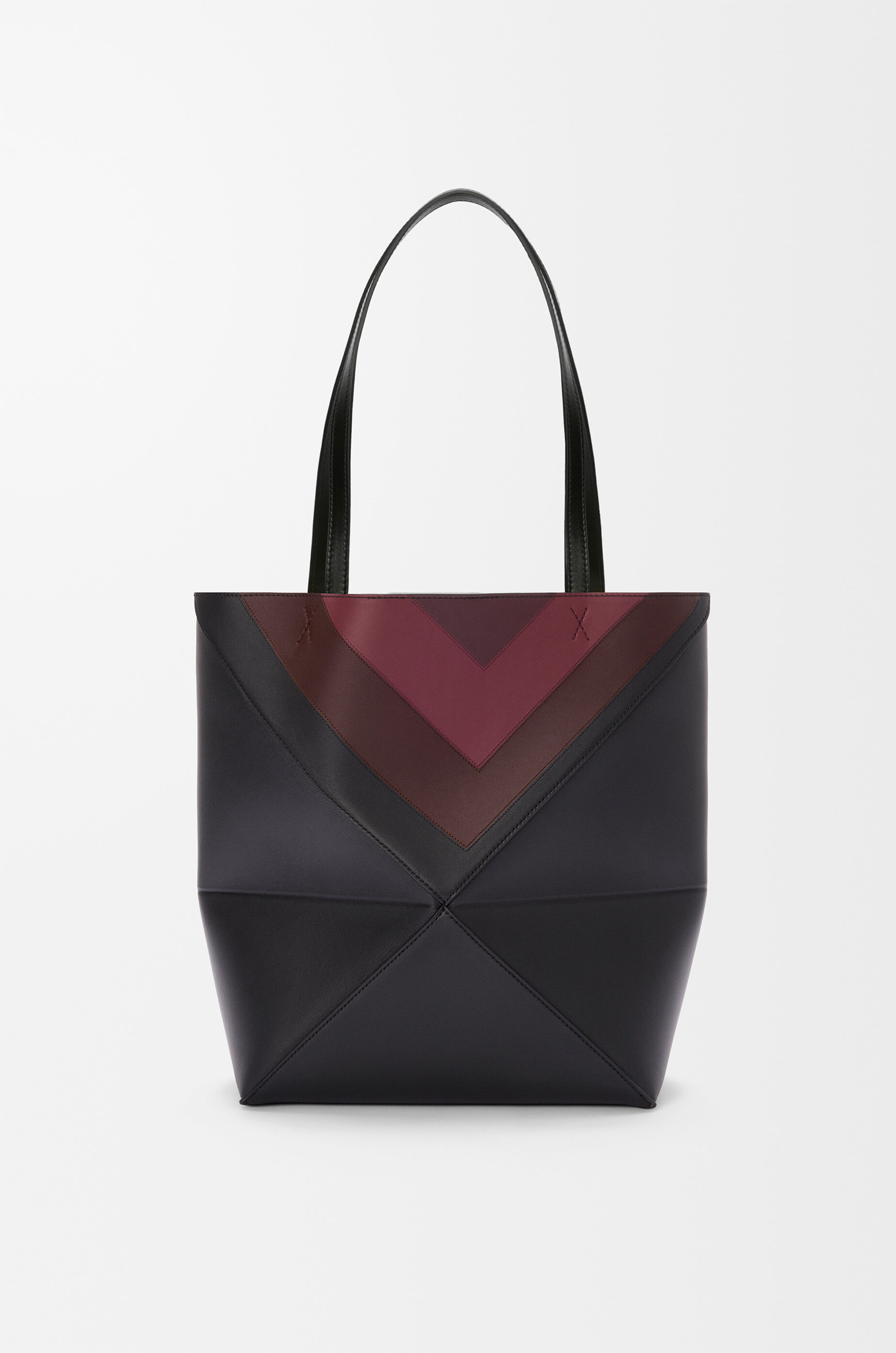 パズルフォルド トート ミディアム（ナパカーフ） ブラック - LOEWE