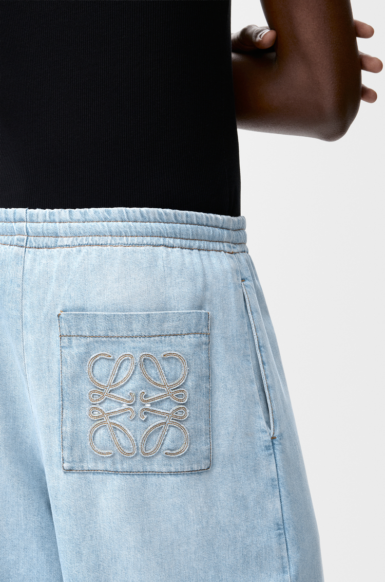 LOEWE Pantalón vaquero con cordón en denim Azul Lavado