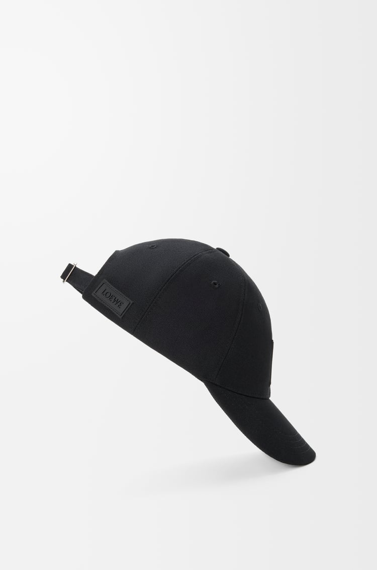 LOEWE Patch cap in canvas Black