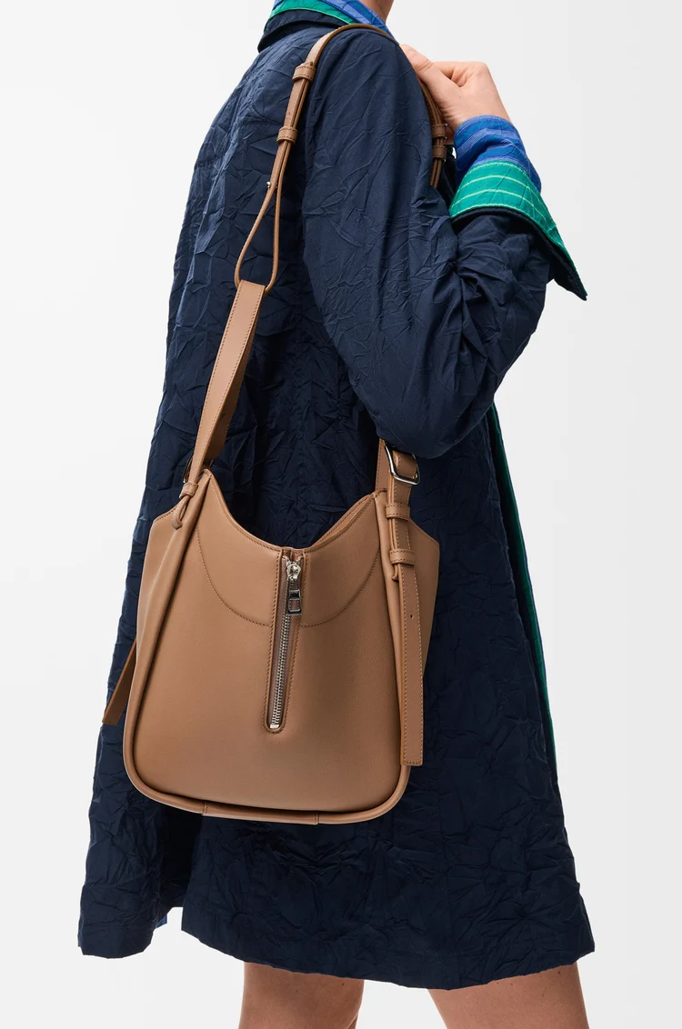 LOEWE Hammock Flip bag in classic calfskin Mocha