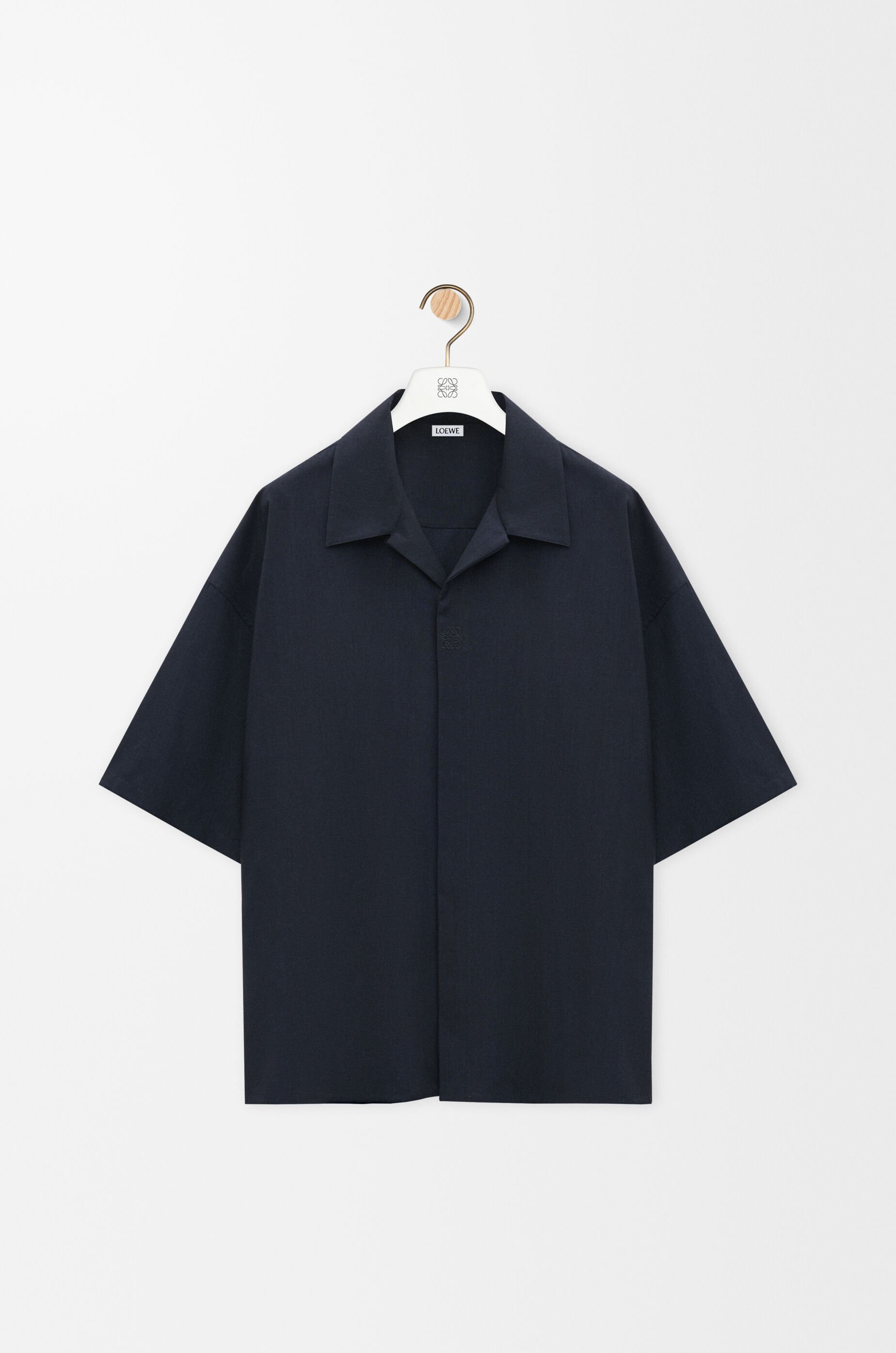Short sleeve shirt in wool Blue - LOEWE