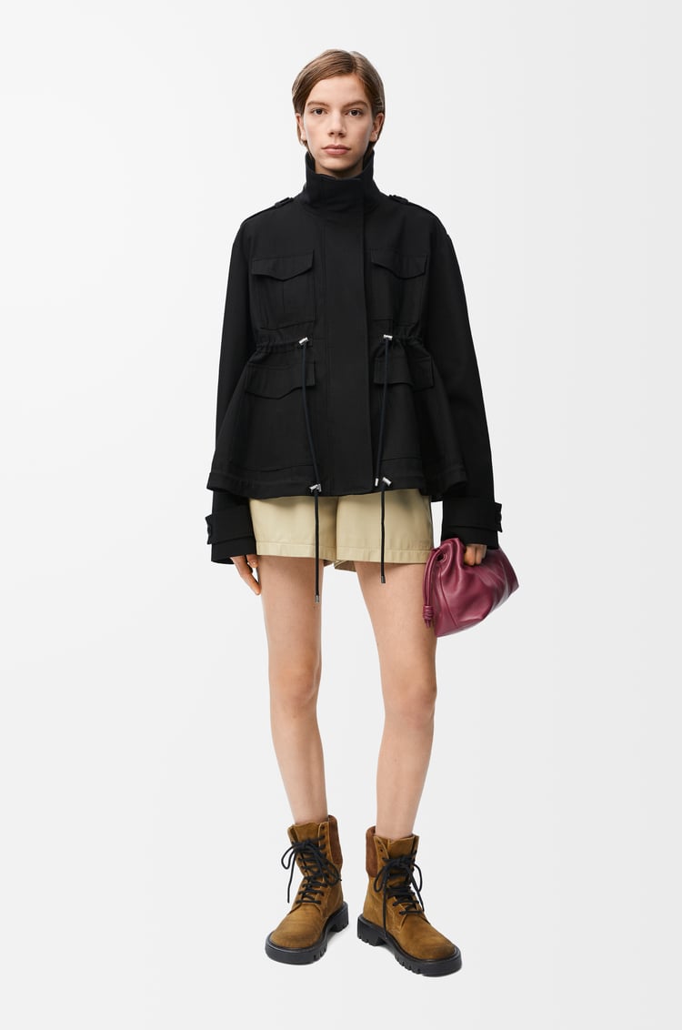 LOEWE Parka en algodón Negro