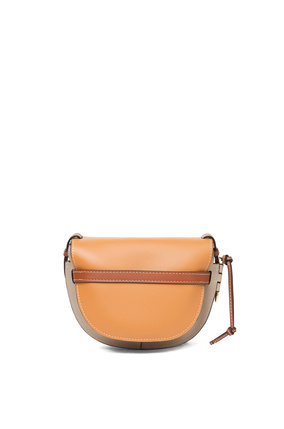 LOEWE Small Gate bag in soft calfskin Amber/Light Grey/Rust Colour