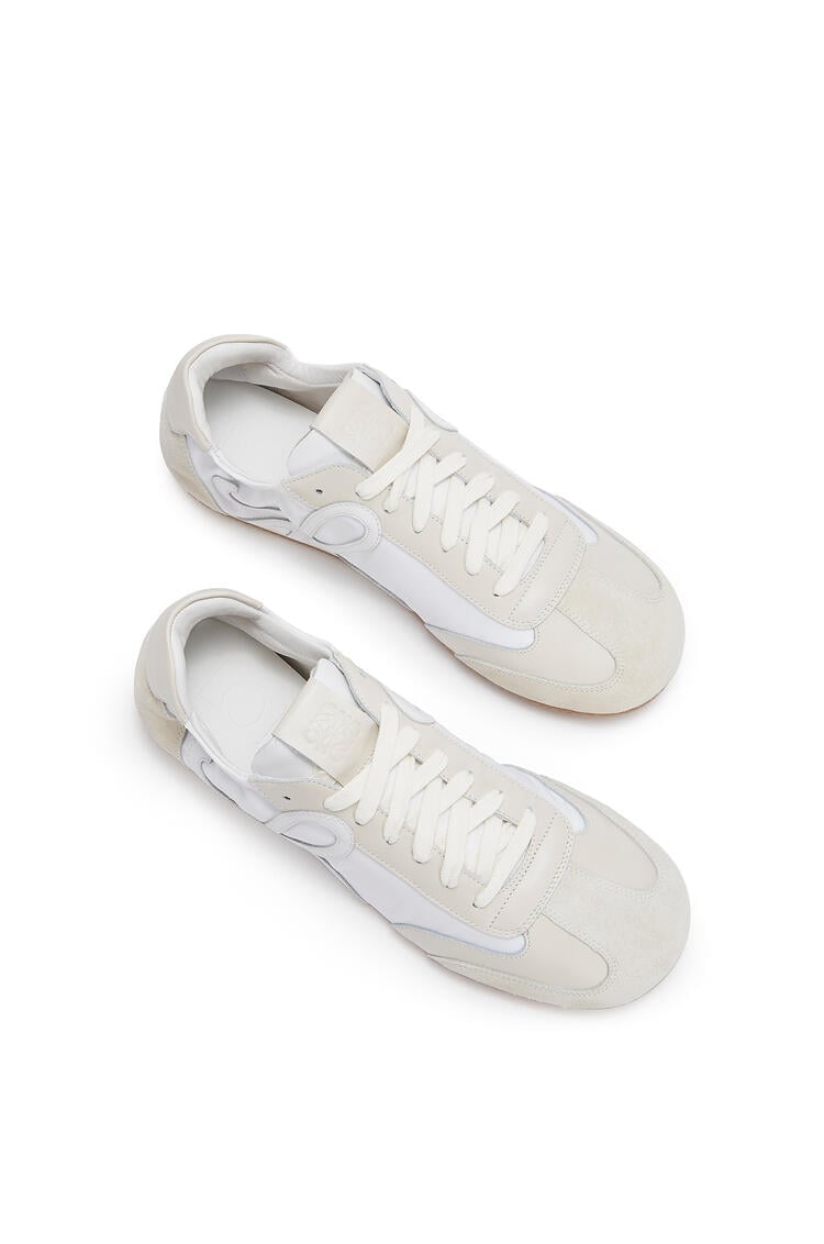 LOEWE 尼龙和皮革芭蕾舞跑鞋 White/Off-white pdp_rd