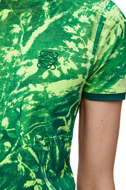 LOEWE Camiseta de corte ajustado en algodón Verde/Multicolor plp_rd