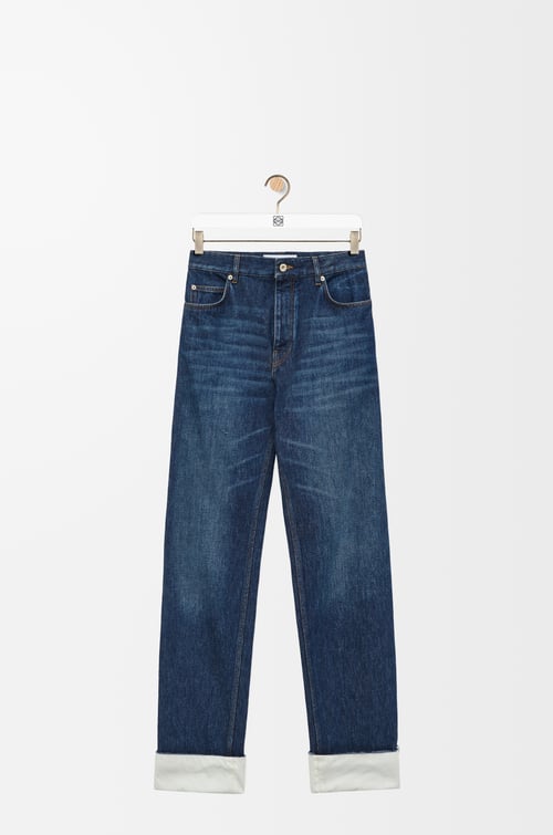 LOEWE Pantalón vaquero fisherman en denim Índigo Lavado