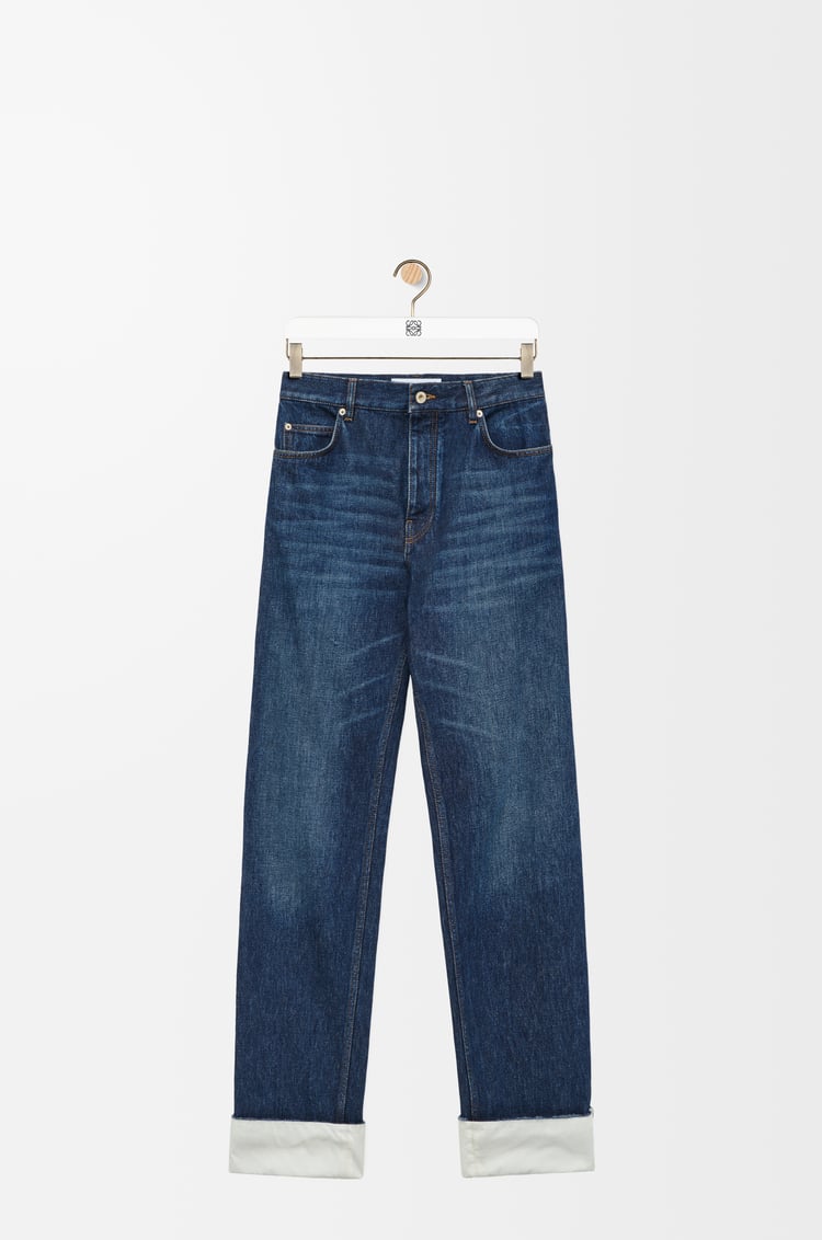 LOEWE Fisherman turn-up jeans in denim Washed Indigo