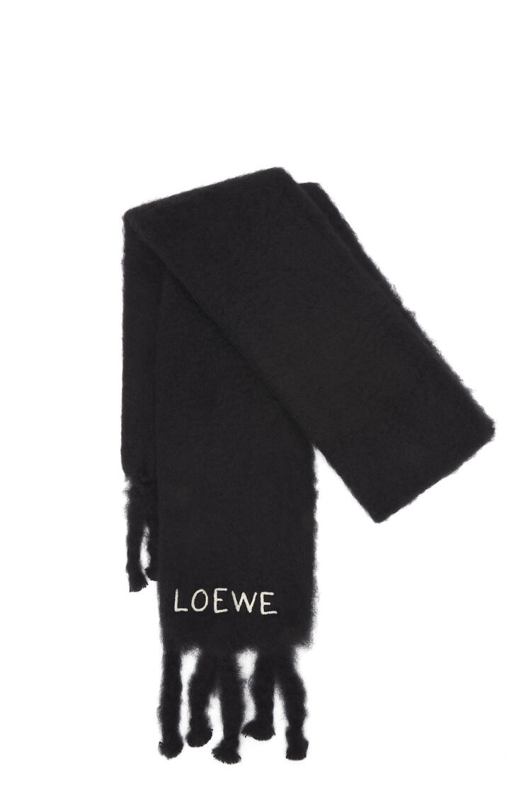LOEWE LOEWE scarf in mohair Black pdp_rd